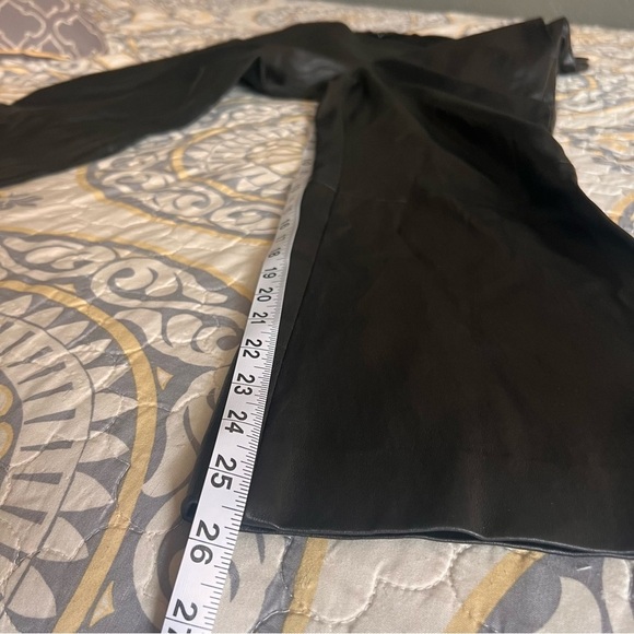 Maria McManus 100% Lamb Skin High Waist Crop French Leather Trouser Pants, 8 - Picture 7 of 16